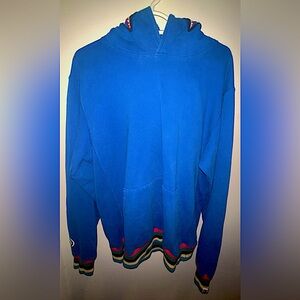 BAPE Shark Line Rib Pullover Hoodie Blue